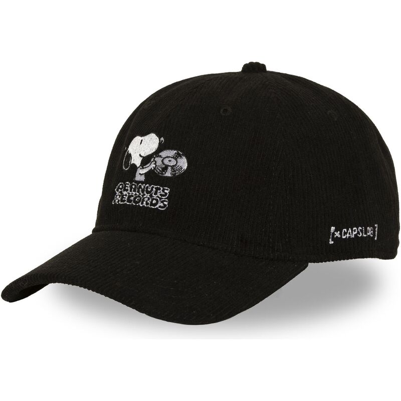petten-gebogen-zwart-verstelbaar-pea8-rec-records-snoopy-pinda-s-van-capslab