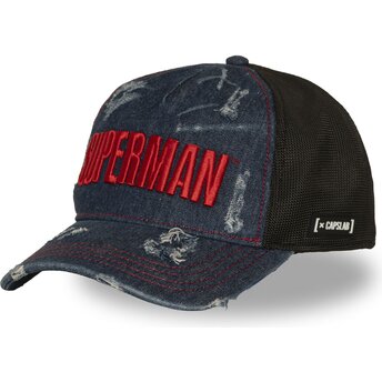 Petten gebogen marineblauw snapback DC12 BLUE Superman DC Comics van Capslab