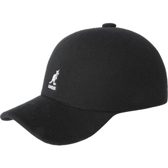 Petten gebogen zwart verstelbaar Bamboo Adj Spacecap van Kangol