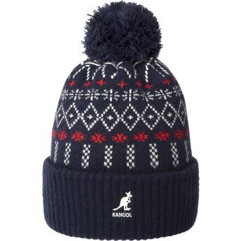 Mutsen pompon marineblauw Holiday Dk Blue van Kangol