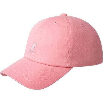 Petten gebogen roze verstelbaar Washed Baseball Pepto van Kangol