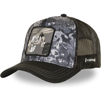 Petten gebogen zwart snapback LOO14 DUO Bugs Bunny en Daffy Duck Looney Tunes van Capslab