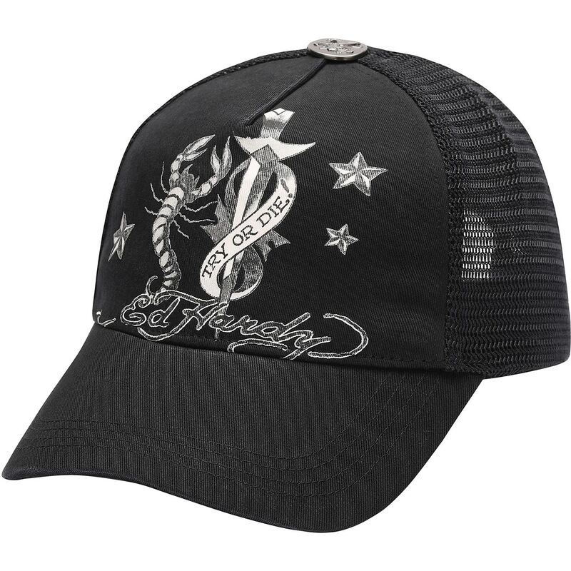 petten-gebogen-zwart-snapback-dagger-scorpion-van-ed-hardy