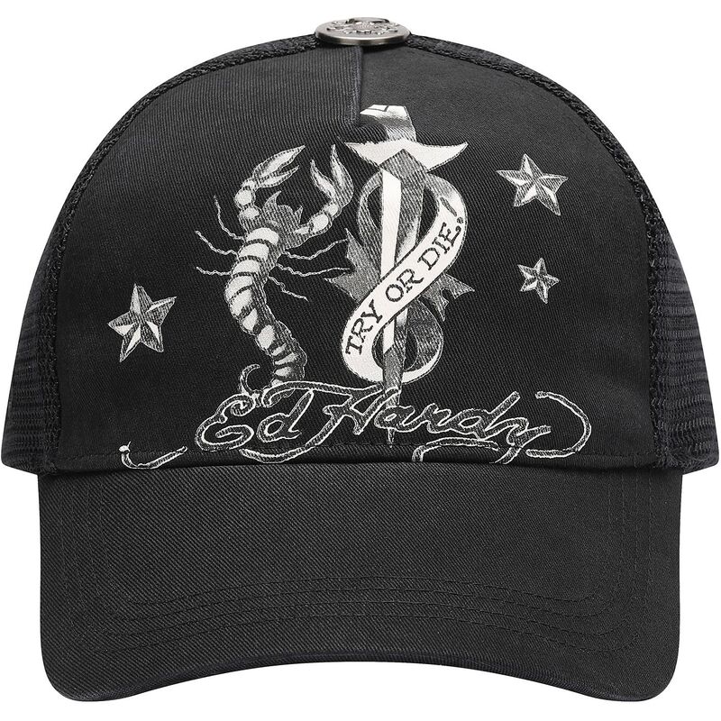 petten-gebogen-zwart-snapback-dagger-scorpion-van-ed-hardy