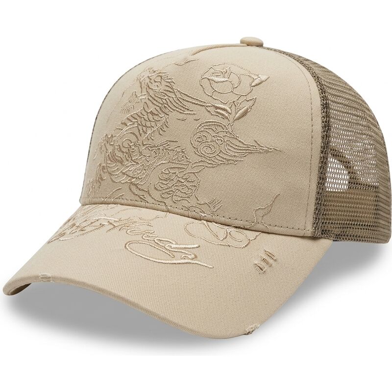 petten-gebogen-khaki-snapback-outline-van-ed-hardy