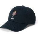 petten-gebogen-zwart-verstelbaar-woven-bear-van-polo-ralph-lauren
