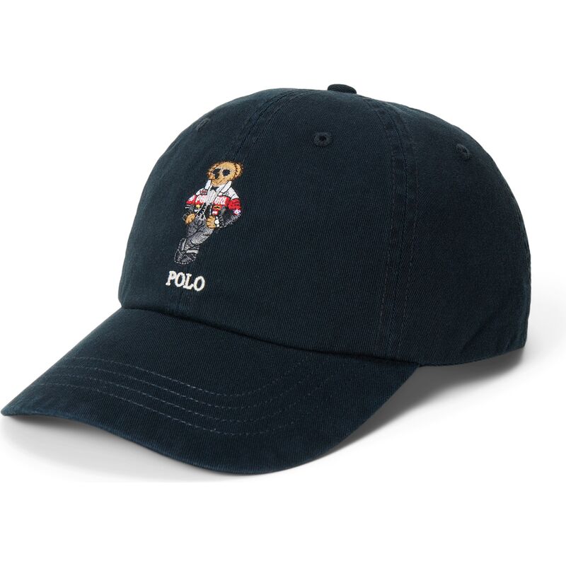 petten-gebogen-zwart-verstelbaar-woven-bear-van-polo-ralph-lauren