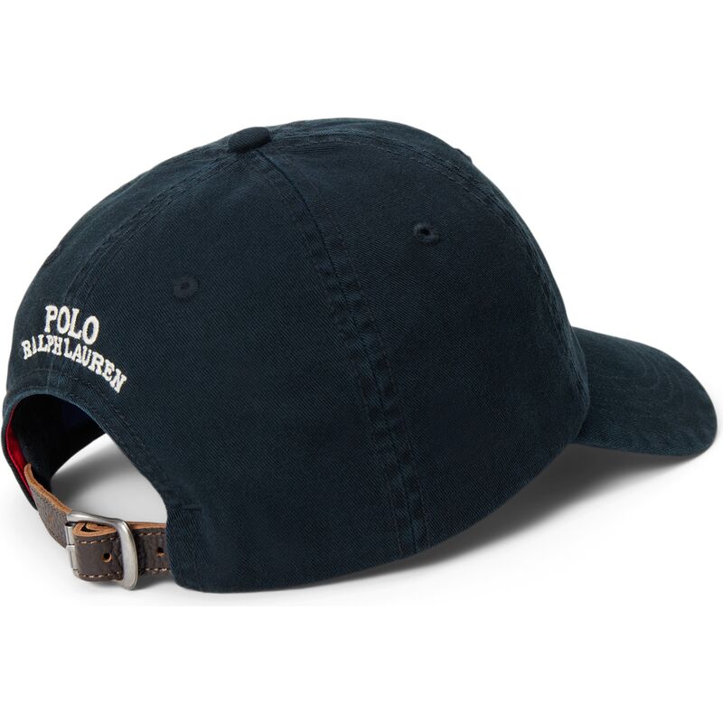 petten-gebogen-zwart-verstelbaar-woven-bear-van-polo-ralph-lauren