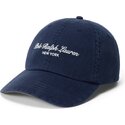 petten-gebogen-marineblauw-verstelbaar-woven-script-van-polo-ralph-lauren