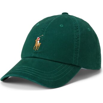Petten gebogen groen verstelbaar Classic Sport College Green van Polo Ralph Lauren