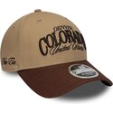 petten-gebogen-bruin-verstelbaar-9forty-m-crown-wordmark-van-denver-colorado-van-new-era