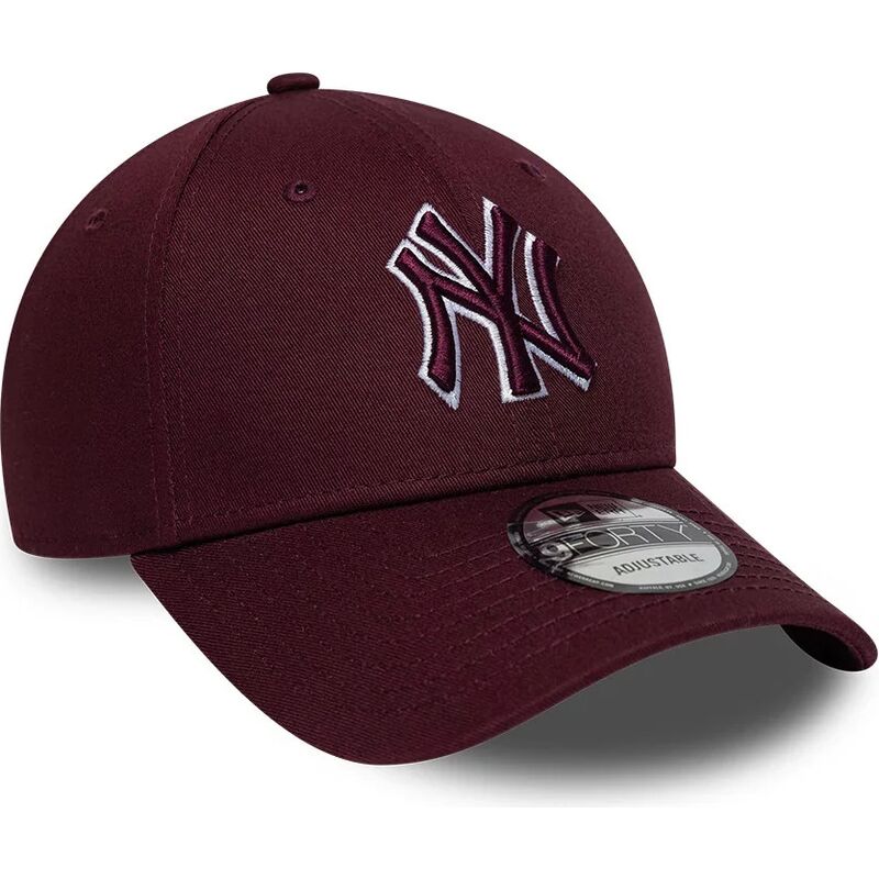 petten-gebogen-rood-verstelbaar-9forty-team-outline-van-new-york-yankees-mlb-van-new-era