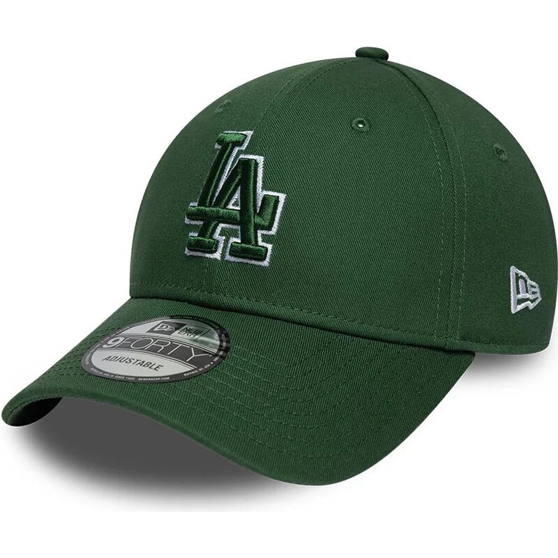 petten-gebogen-groen-verstelbaar-9forty-team-outline-van-los-angeles-dodgers-mlb-van-new-era