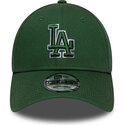 petten-gebogen-groen-verstelbaar-9forty-team-outline-van-los-angeles-dodgers-mlb-van-new-era