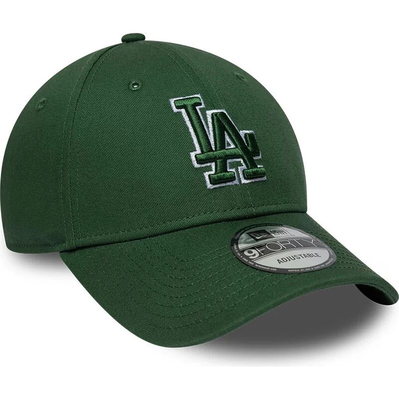 petten-gebogen-groen-verstelbaar-9forty-team-outline-van-los-angeles-dodgers-mlb-van-new-era