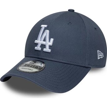 Petten gebogen grijs verstelbaar 9FORTY League Essential van Los Angeles Dodgers MLB van New Era