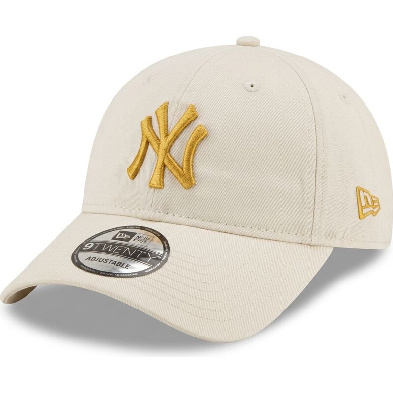 petten-gebogen-beige-verstelbaar-dorado-9twenty-league-essential-van-new-york-yankees-mlb-van-new-era
