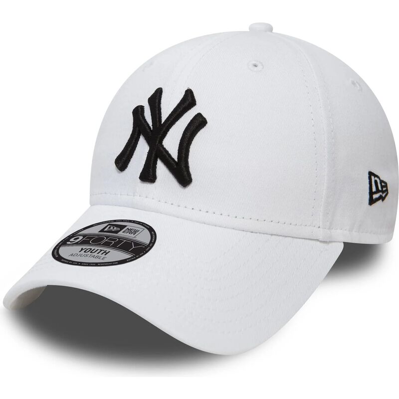 petten-gebogen-wit-verstelbaar-voor-kinderen-9forty-league-essential-van-new-york-yankees-mlb-van-new-era