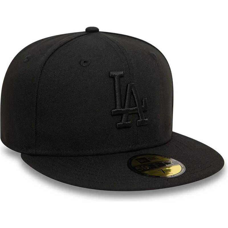 petten-plat-zwart-fitted-59fifty-league-essential-van-los-angeles-dodgers-mlb-van-new-era