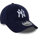 petten-gebogen-marineblauw-snapback-9forty-m-crown-fleece-van-new-york-yankees-mlb-van-new-era