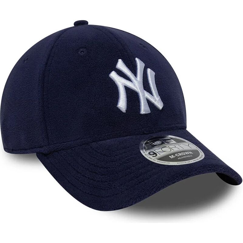 petten-gebogen-marineblauw-snapback-9forty-m-crown-fleece-van-new-york-yankees-mlb-van-new-era