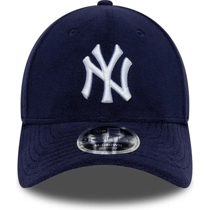 petten-gebogen-marineblauw-snapback-9forty-m-crown-fleece-van-new-york-yankees-mlb-van-new-era
