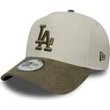 petten-gebogen-groen-snapback-9forty-e-frame-suede-visor-van-los-angeles-dodgers-mlb-van-new-era