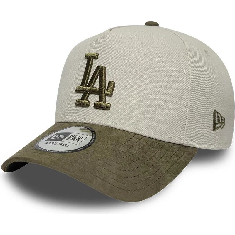 petten-gebogen-groen-snapback-9forty-e-frame-suede-visor-van-los-angeles-dodgers-mlb-van-new-era