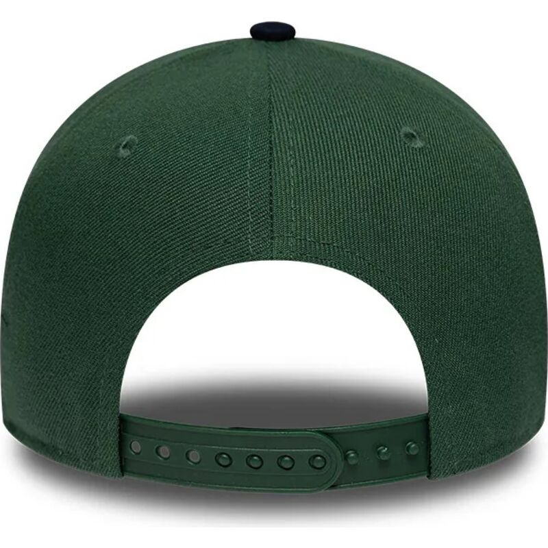 petten-gebogen-groen-snapback-9forty-e-frame-suede-visor-van-new-york-yankees-mlb-van-new-era