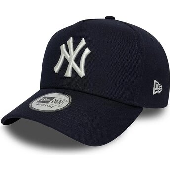 Petten gebogen marineblauw snapback 9FORTY E Frame Mythical Icon van New York Yankees MLB van New Era