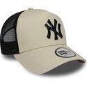 petten-gebogen-beige-snapback-a-frame-league-essential-van-new-york-yankees-mlb-van-new-era
