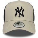 petten-gebogen-beige-snapback-a-frame-league-essential-van-new-york-yankees-mlb-van-new-era