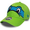 petten-gebogen-groen-snapback-voor-kinderen-9forty-m-crown-face-van-leonardo-tortugas-ninja-van-new-era