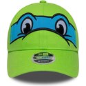 petten-gebogen-groen-snapback-voor-kinderen-9forty-m-crown-face-van-leonardo-tortugas-ninja-van-new-era