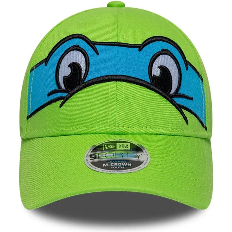 petten-gebogen-groen-snapback-voor-kinderen-9forty-m-crown-face-van-leonardo-tortugas-ninja-van-new-era