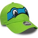 petten-gebogen-groen-snapback-voor-kinderen-9forty-m-crown-face-van-leonardo-tortugas-ninja-van-new-era
