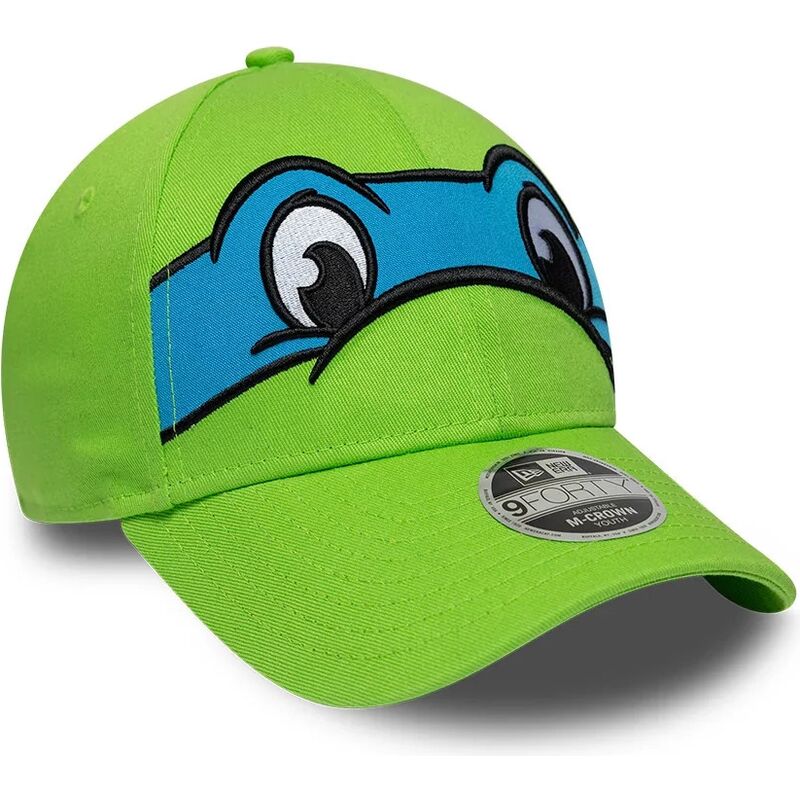 petten-gebogen-groen-snapback-voor-kinderen-9forty-m-crown-face-van-leonardo-tortugas-ninja-van-new-era