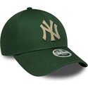 petten-gebogen-groen-verstelbaar-9forty-metallic-van-new-york-yankees-mlb-van-new-era