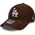 petten-gebogen-bruin-snapback-9forty-entry-cord-van-los-angeles-dodgers-mlb-van-new-era