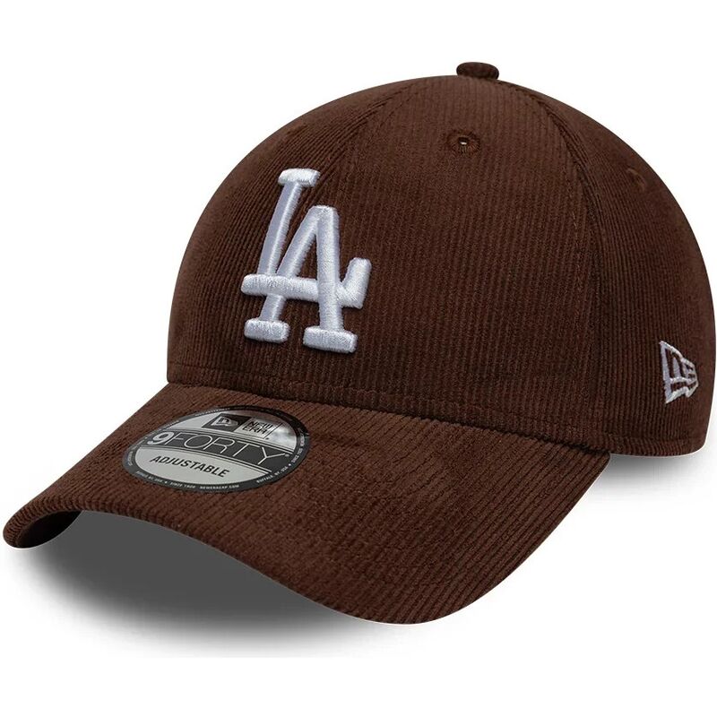 petten-gebogen-bruin-snapback-9forty-entry-cord-van-los-angeles-dodgers-mlb-van-new-era