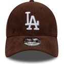 petten-gebogen-bruin-snapback-9forty-entry-cord-van-los-angeles-dodgers-mlb-van-new-era