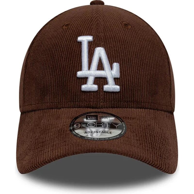 petten-gebogen-bruin-snapback-9forty-entry-cord-van-los-angeles-dodgers-mlb-van-new-era