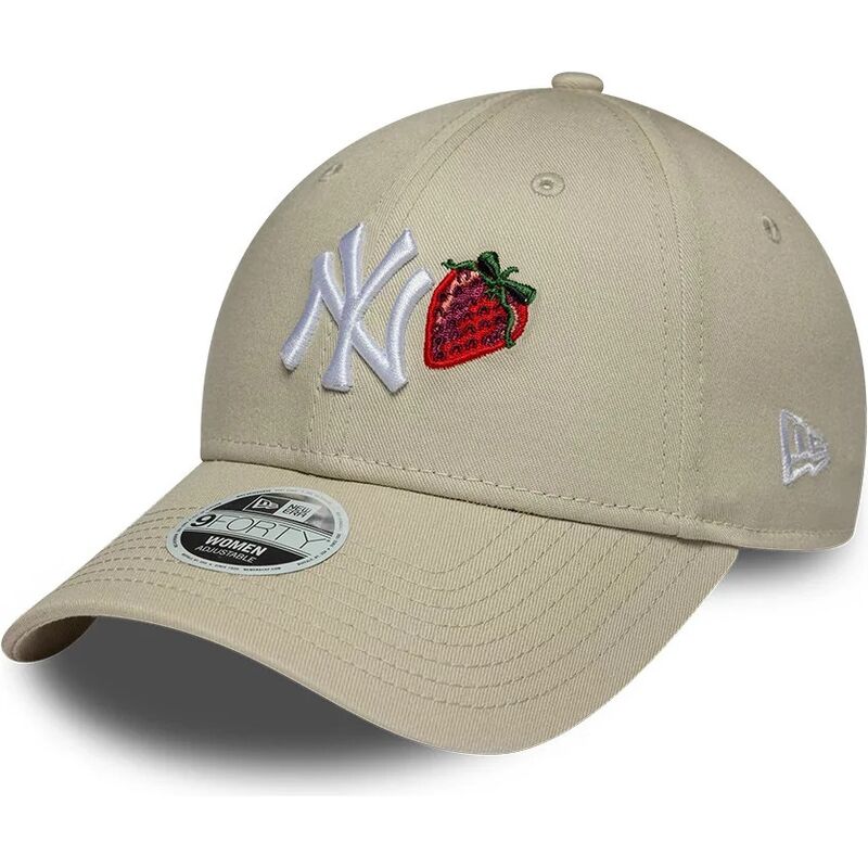 petten-gebogen-beige-verstelbaar-9forty-fruit-icon-strawberry-van-new-york-yankees-mlb-van-new-era