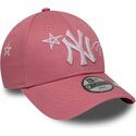 petten-gebogen-roze-verstelbaar-voor-kinderen-9forty-space-van-new-york-yankees-mlb-van-new-era