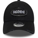 petten-gebogen-zwart-verstelbaar-9forty-gem-patch-distress-alone-van-new-era