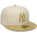 petten-plat-beige-fitted-59fifty-league-essential-van-new-york-yankees-mlb-van-new-era