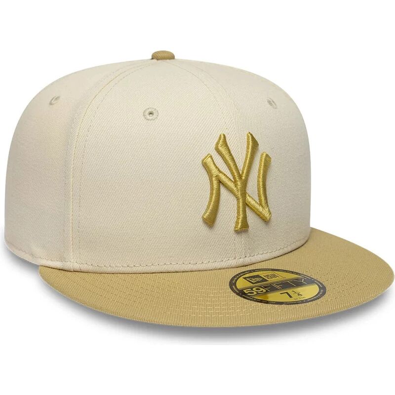 petten-plat-beige-fitted-59fifty-league-essential-van-new-york-yankees-mlb-van-new-era