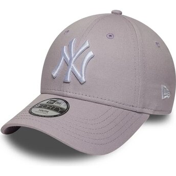 Petten gebogen paars verstelbaar voor kinderen 9FORTY League Essential van New York Yankees MLB van New Era