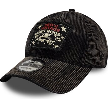 Petten gebogen zwart verstelbaar 9TWENTY Patch Acid Cord Hot Rods van New Era