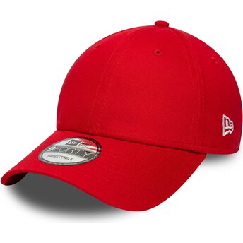 Petten gebogen rood verstelbaar 9FORTY Basic Flag van New Era